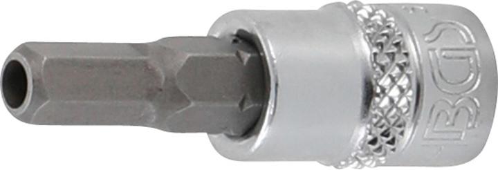 Image du produit BGS Douille à embouts Empreinte carré femelle 6,3 mm (1/4") six pans femelle avec alésage 5,5 mm (Clé Allen)