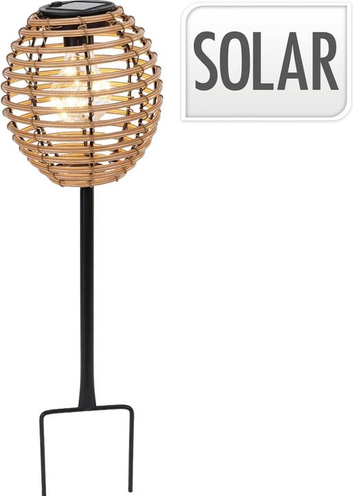 Produktbild H & S Collection 6er-Set Elegante Solar-Steckleuchte für Garten & Terrasse: Robuste LED Solarlampe mit Metallstab, Ra