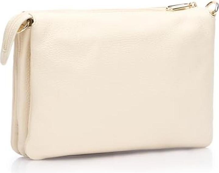 Produktbild Mandarina Duck Drei-Fach-Umhängetasche aus Leder mit verstellbarem Gurt und Reissverschluss