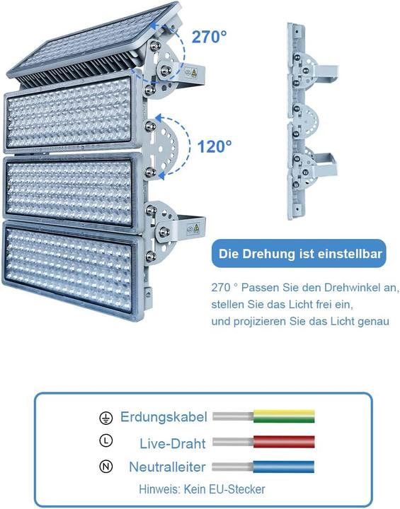 Image du produit Rugging LED-Flutlichtstrahler (40000 lm, IP67)