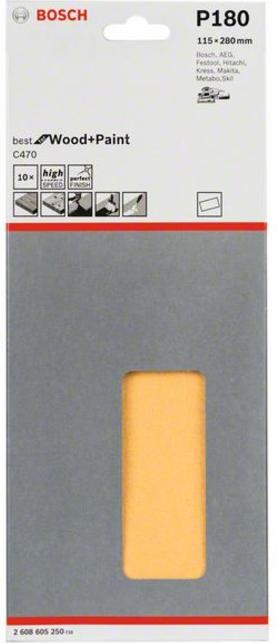 Actual product image Bosch Professional Zubehör Orbital sandpaper unperforated (180)