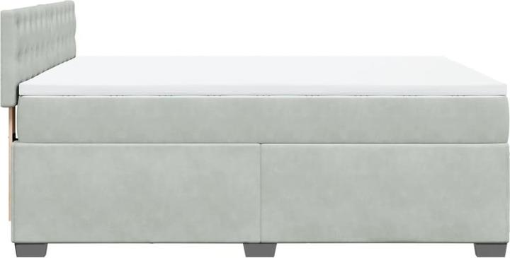 Produktbild vidaXL Bo x springbett mit Matratze 140 x 200 cm Samt (140 x 200 cm)