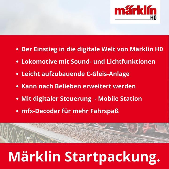Produktbild Märklin Digital-Startpackung Nebenbahn mit BR 24 der DB (Spur H0)
