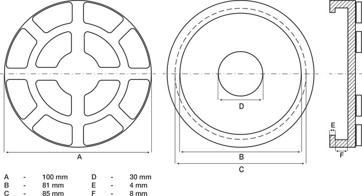 Produktbild BGS Gummiteller für Hebebühnen Ø 100 mm