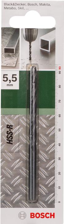 Actual product image Bosch Zubehör Metal drill HSS-R, DIN 338 D= 5.5 mm L= 93 mm (5 mm)