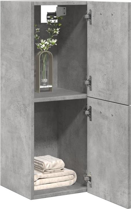 Produktbild vidaXL Bad Hängeschrank Badschrank Wandschrank Badezimmerschrank Betongrau (30 x 30 x 80 cm)