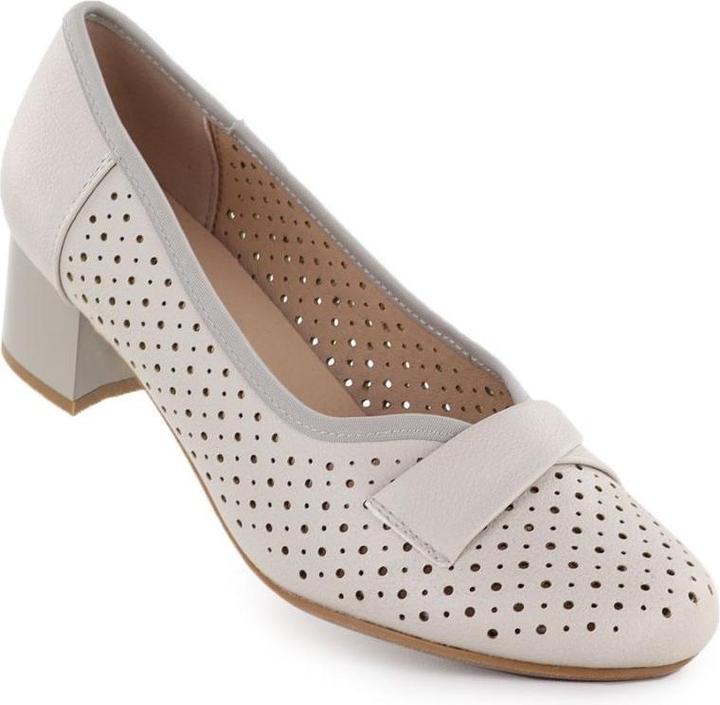 Image du produit Jezzi Women's openwork beige pumps 233-12 (37)