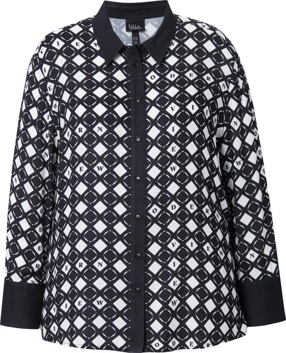 Produktbild Ulla Popken Hemdbluse, grafischer Druck, Hemdkragen, Langarm (42, 44)