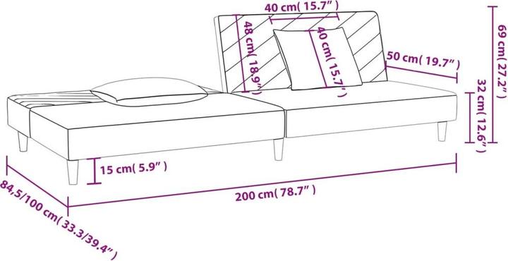 Produktbild vidaXL Schlafsofa