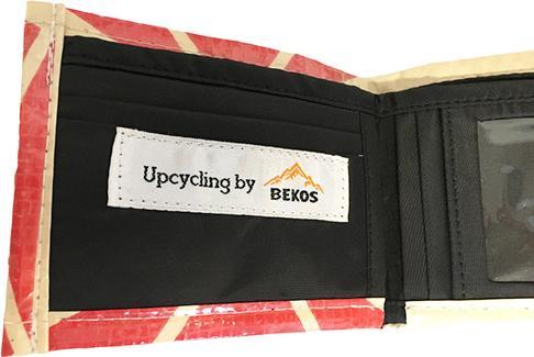 Actual product image Bekos Upcycling - Wallet with flap made from recycled cement bags Elephant