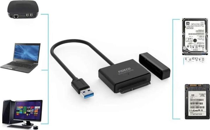 Immagine prodotto Fideco PL2535A-P Adattatore HDD/SSD (USB 3.0, SATA)