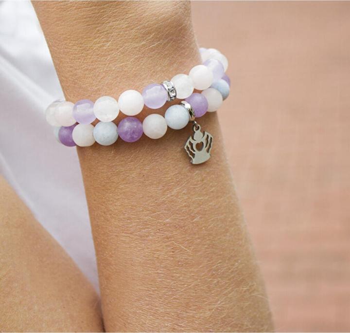 Immagine prodotto Beneto Bracciale con perline in cristallo MINK112 - Lunghezza: 19 cm (19 cm)