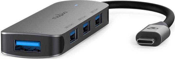 Actual product image JTI USB-Hub | 1x USB-C | 4x USB A-Buchse | 4-Port-Anschlüsse | USB 3.2 Gen 1 | USB-Stromversorgung | 5 (USB-C, 4 ports)