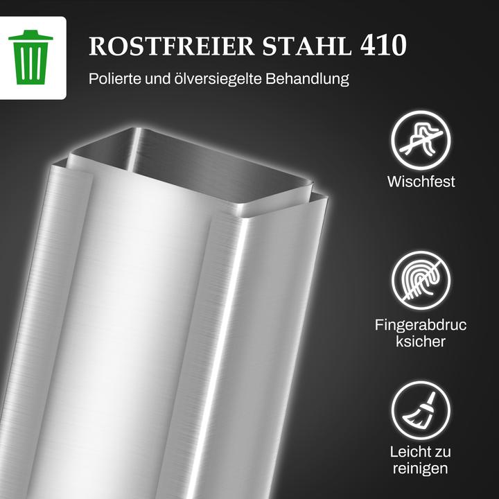 Produktbild Homcom Mülleimer Edelstahl, Kunststoff Silber (20 l)
