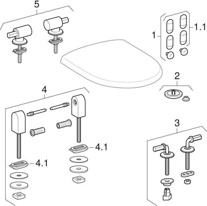 Image du produit Geberit Siège WC FELINO avec couvercle, avec fermeture automatique, blanc