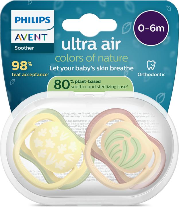 Actual product image Philips Avent Pacifier SCF087/08 ultra air (2x, 0 - 6 Months)