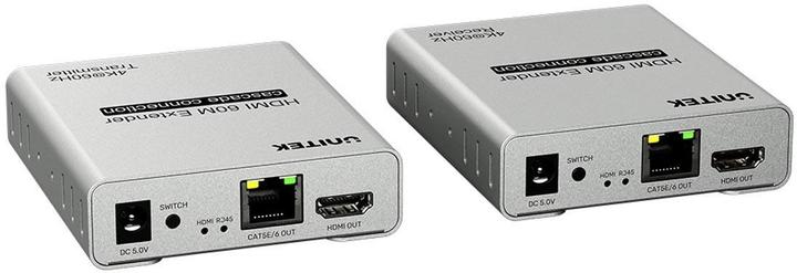 Unitek Adapter AV Ekstender HDMI 2.0 4K przez Ethernet do 60m