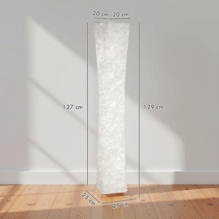 Actual product image Swisshandel24 Stehlampe mit Papierschirm, Fussschalter, 3 Helligkeitsstufen, Weiss (900 lm)