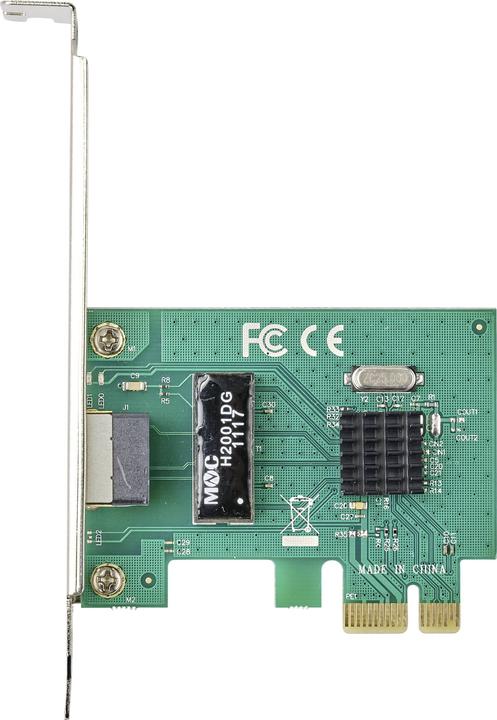 Produktbild Renkforce LAN-Karte, 10/100/1000 Mbps mit zusätzlichem Low-Profile-Slotblech (Ethernet)
