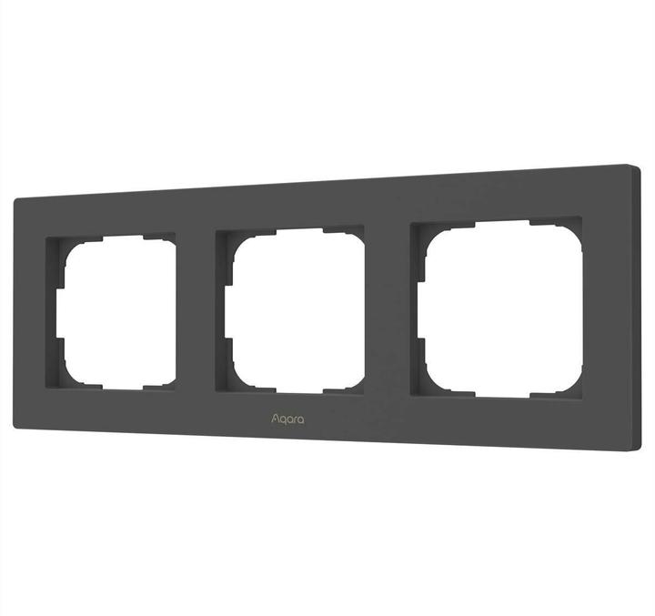 Actual product image Aqara Switch Frame H2 EU (3-gang) Gray
