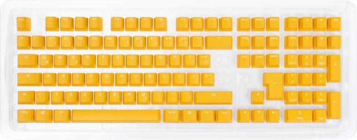 Actual product image Ducky PBT Double-Shot Keycap Set Yellow