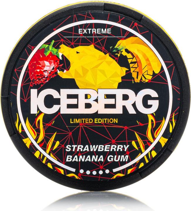 Iceberg Strawberry Banana Gum (Nikotinfreier Snus, 50000 mg)
