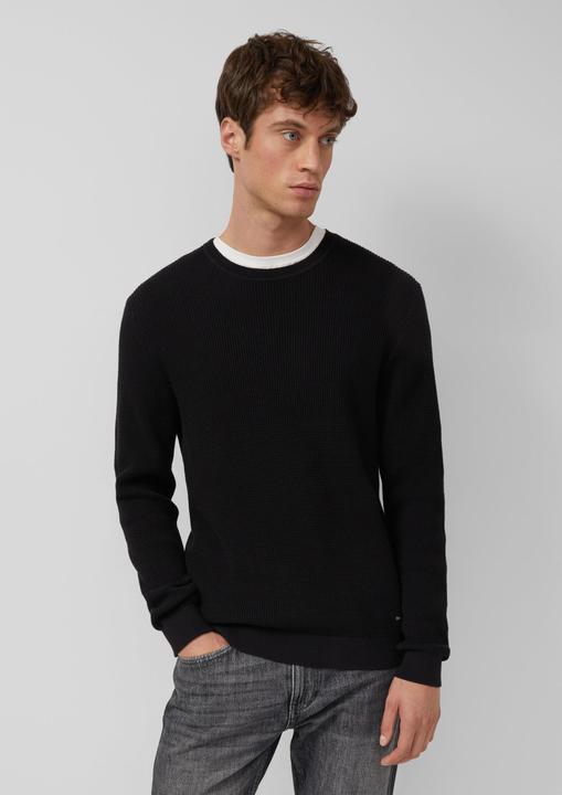 Produktbild s.Oliver Strickpullover Strukturmikx-Pullover aus reiner Baumwolle (L)