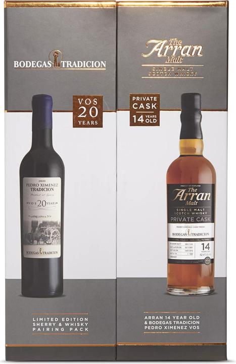 Immagine prodotto Arran Distillery Confezione di abbinamento Sherry e Whisky in edizione limitata (Single Malt, 2 x 50 cl)