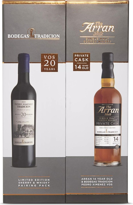 Image du produit Arran Distillery Sherry & Whisky Pairing Pack Édition limitée (Single Malt, 2 x 50 cl)