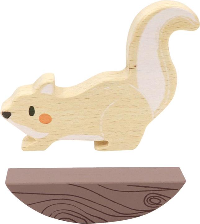 Actual product image Mertens Bino 84217 - Genius Kid, squirrel Polly, wooden balancing game, 14 pieces, stacking game (German)