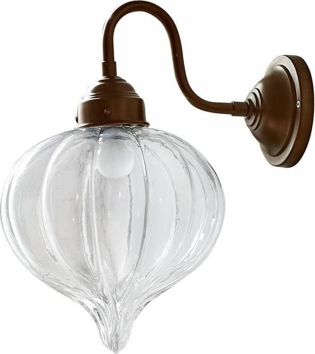 Loberon Wandlampe Baisse klar/messing (E27)