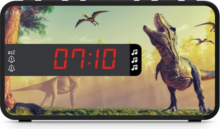 Productafbeelding Bigben Dubbele wekker R16 - Dino