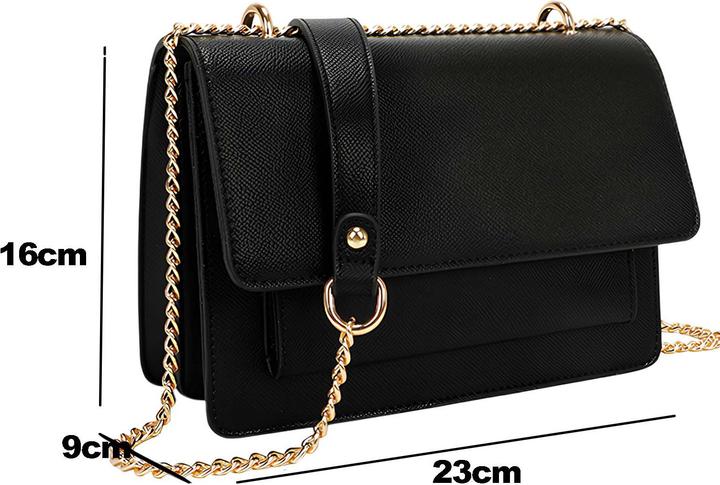 Produktbild Gallantry Damen Umhängetasche Goldkette Fronttasche Klappe