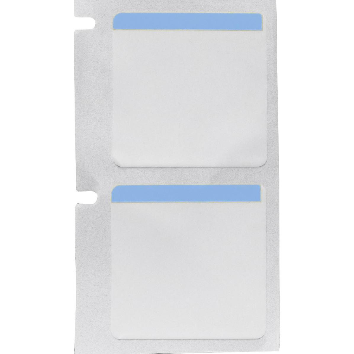 Thumbnail - Brady, Etiketten, M6-19-494-BL, Polyester, Weiss/Blau, glänzend, 25.40 x 25.40 mm, permanent (250 E.)