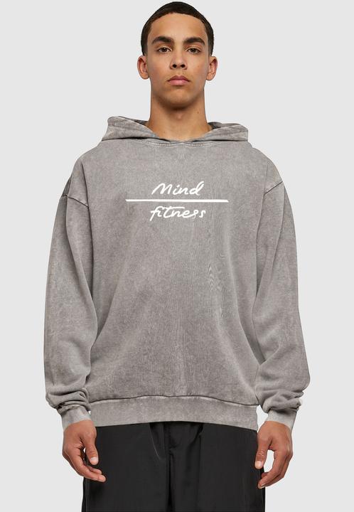 Produktbild Merchcode Mind Fitness Acid Washed Oversized Hoodie - 176413 (S)