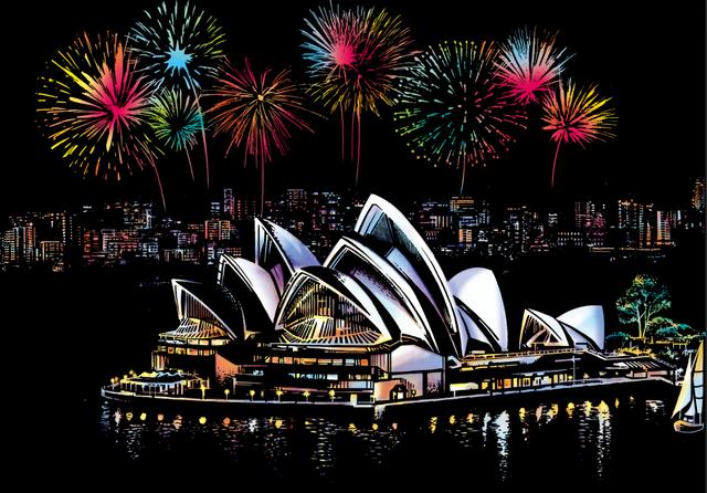 Actual product image Figured'Art Scratch Painting - Sydney in Australia