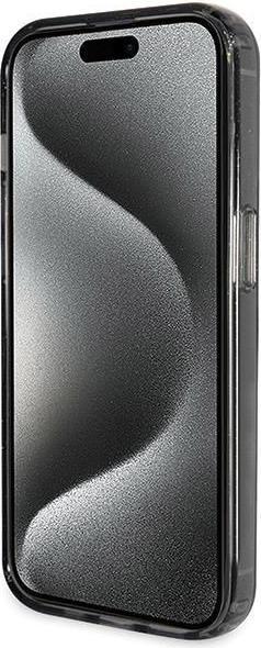 Actual product image Guess GUHMP13XHRSGSK iPhone 13 Pro Max 6.7" czarny/black hardcase Ring Stand Script Glitter MagSafe (Apple iPhone 13 Pro Max)
