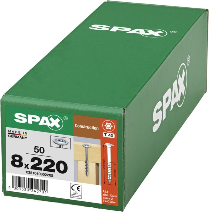 Produktbild Spax Tellerkopf T-Star Plus T40 Teilgewinde 4cut Wirox (50 Schrauben pro Stück)