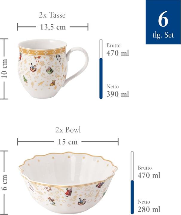 Actual product image Villeroy & Boch Breakfast set for 2 Jubiedition, 6 pieces Toy's Delight (6 pcs.)