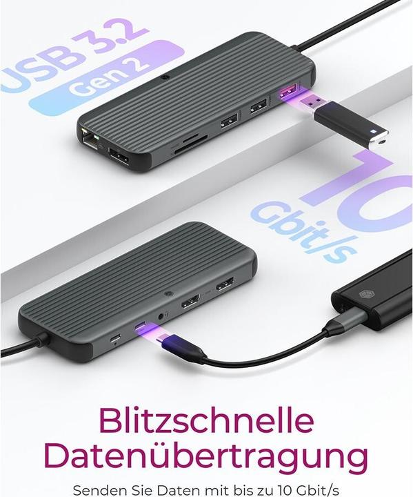 Produktbild Icy Box IB-DK4060-CPD (USB-C, 12 Ports)