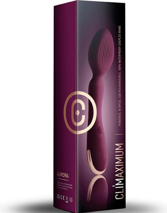 Actual product image Rocks-Off Aurora Wand Vibrator - Purple Gold
