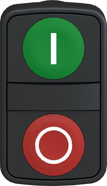 Produktbild Schneider Electric Doppeldrucktaster grün flach/rot flach ZB5AA7341