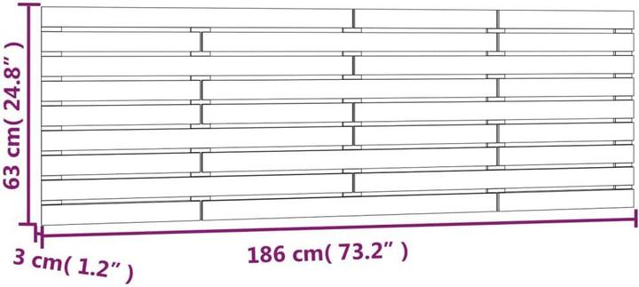 Produktbild vidaXL Oksiutka (186 x 3 x 63 cm)