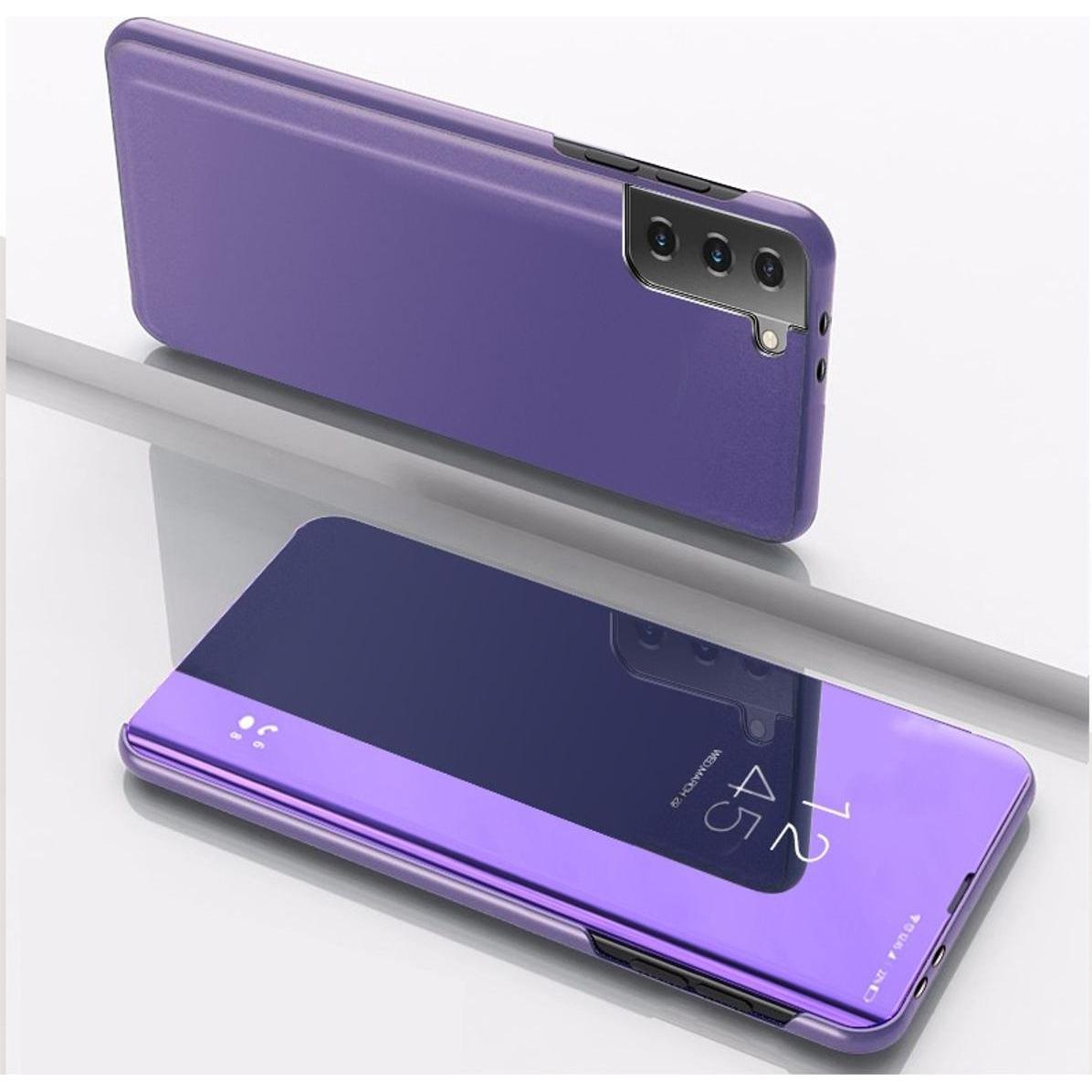 Thumbnail - König Design Hülle Handy Schutz für Samsung Galaxy S21 Plus Case Cover Tasche Etuis Violett (Samsung Galaxy S21+), Smart...