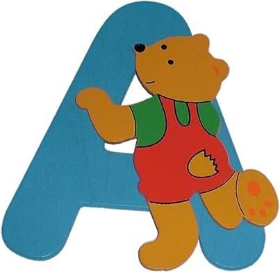 Actual product image Bieco Letter bear A 8cm wood