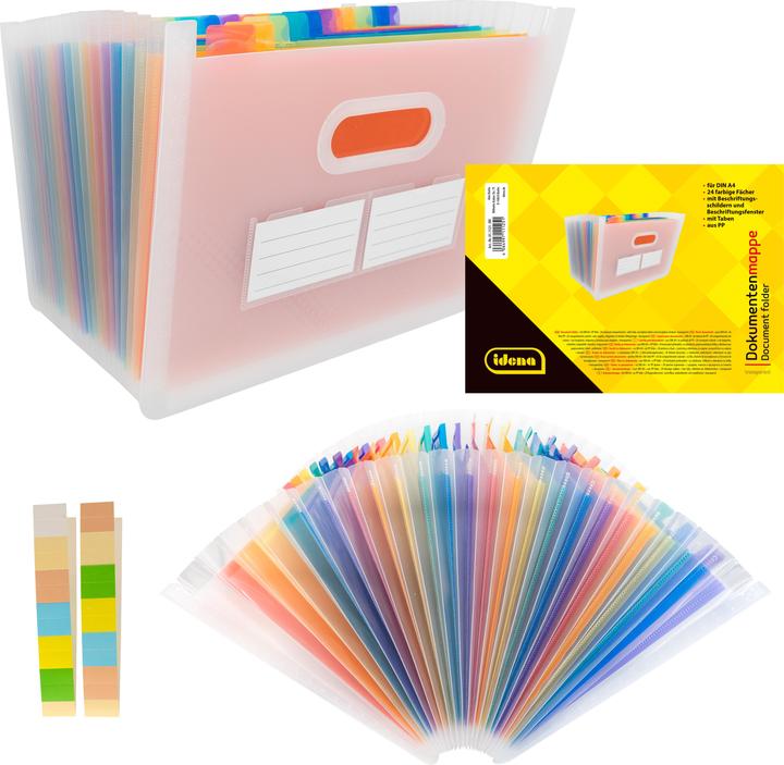Image du produit Idena Porte-documents A4 24 compartiments transparent (A4)