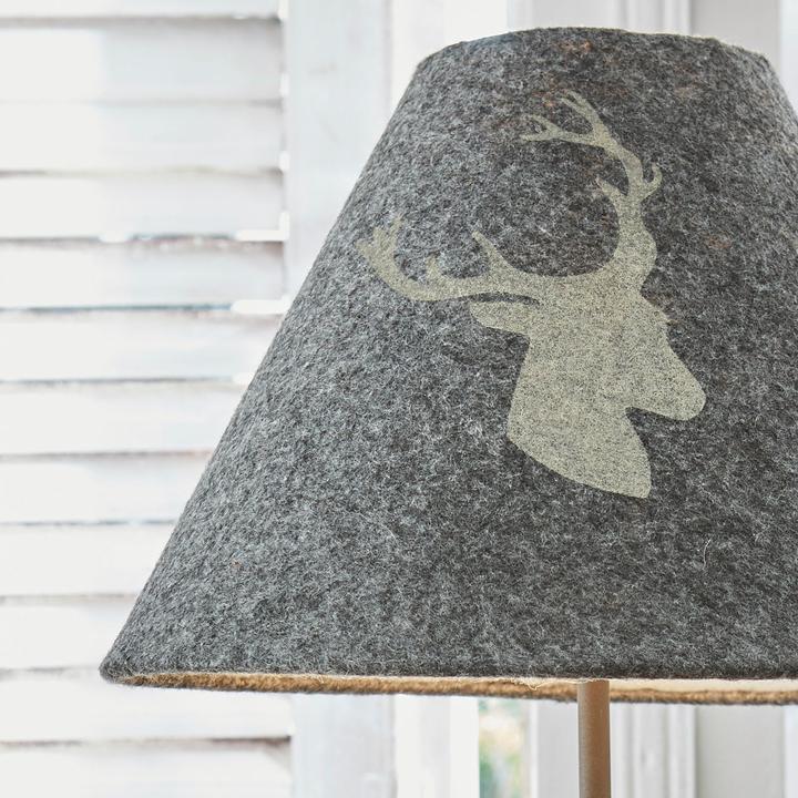 Image du produit Loberon Lampe de table Lodge gris/marron (E27)