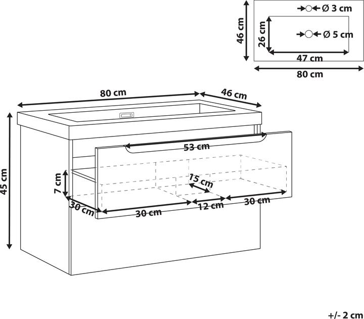 Immagine prodotto Beliani Makana (80 x 46 x 45 cm)