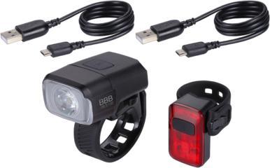 Immagine prodotto BBB Lampada da bicicletta Nano Strike 400 Combo light set (400 lm, 20 lm)