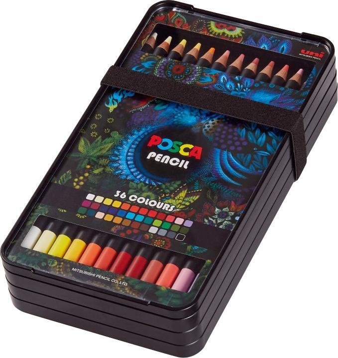 Actual product image Posca Pencil KPE-200 Artist's coloured pencils set of 36 assorted (Assorted, 36 x)